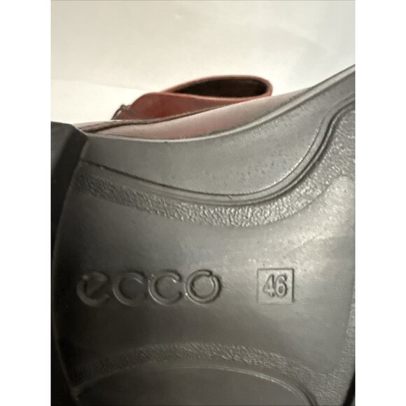 ECCO Chukka Boots Shoes EU 46 US 12/12.5‎ Cognac Brown Leather Ankle Lace Up